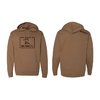 BROWNELLS MENS SADDLE BROWN HOODIE W/ BOX LOGO XS