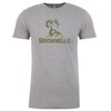 MENS TSHIRT DARK HEATHER GRAY W/ BROWNELLS LOGO MD